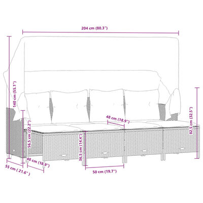 vidaXL Salon de jardin 5 pcs avec coussins gris résine tressée