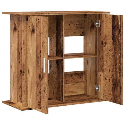 vidaXL Support pour aquarium vieux bois 81x36x73 cm bois d'ingénierie