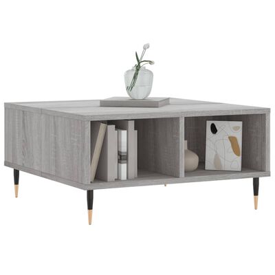 vidaXL Table basse sonoma gris 60x60x30 cm bois d'ingénierie