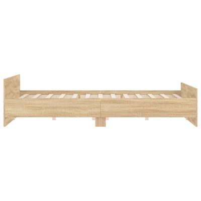 vidaXL Cadre de lit sans matelas chêne sonoma 180x200 cm