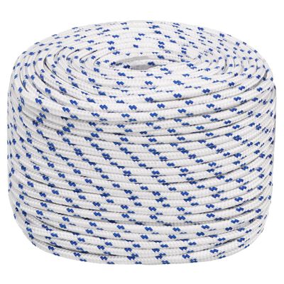 vidaXL Corde de bateau Blanc 6 mm 50 m Polypropylène