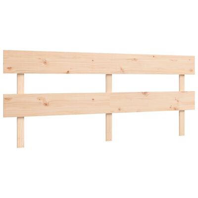 vidaXL Lit pour personne âgée et tête de lit 200x200 cm bois massif