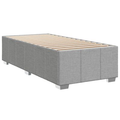 vidaXL Sommier à lattes de lit avec matelas Gris clair 100x200cm Tissu