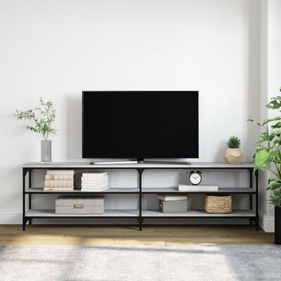 vidaXL Meuble TV sonoma gris 180x30x50 cm bois d'ingénierie et métal