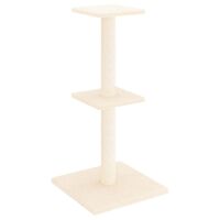 vidaXL Arbre à chat avec griffoirs en sisal crème 73 cm