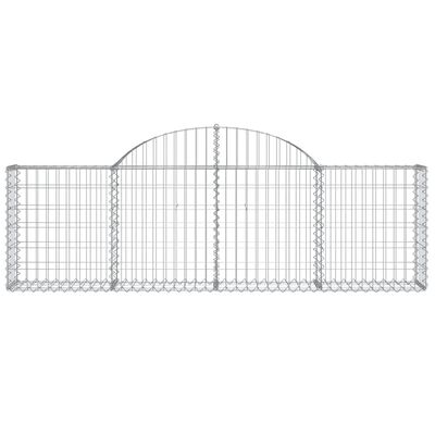 vidaXL Paniers à gabions arqués 2 pcs 200x30x60/80 cm Fer galvanisé