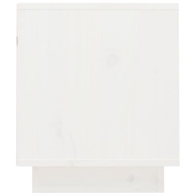 vidaXL Meuble TV Blanc 70x34x40 cm Bois de pin massif