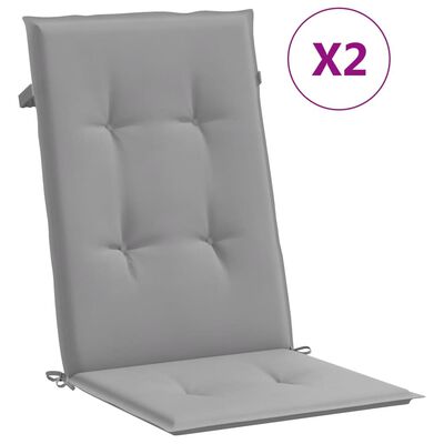 vidaXL Chaises de jardin inclinables lot de 2 et coussins teck massif