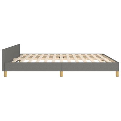 vidaXL Cadre de lit sans matelas gris foncé 180x200 cm tissu