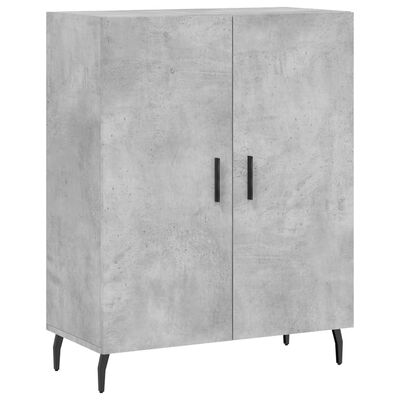 vidaXL Buffet gris béton 69,5x34x90 cm bois d'ingénierie