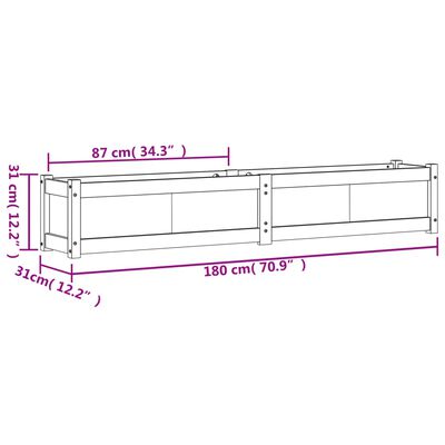 vidaXL Jardinières 2 pcs bois de pin massif