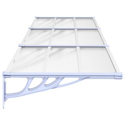 vidaXL Auvent de porte Gris et transparent 297,5x90 cm Polycarbonate