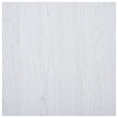 vidaXL Dalles de plancher autoadhésives 5,11 m² PVC blanc