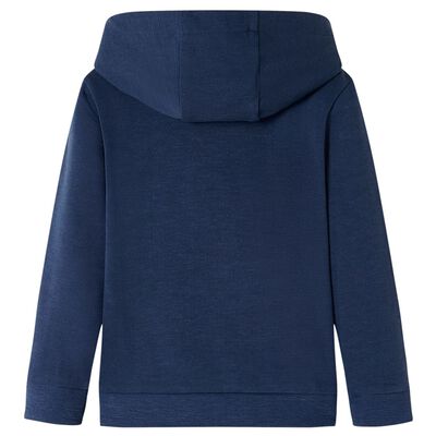 Sweatshirt à capuche pour enfants mélange bleu marine et orange 128