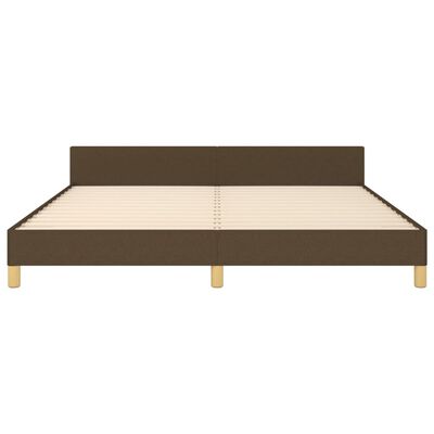 vidaXL Cadre de lit sans matelas marron foncé 160x200 cm tissu