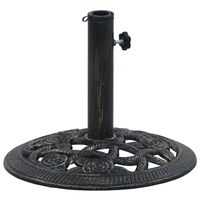 vidaXL Socle de parasol Noir et bronze 9 kg 40 cm Fonte