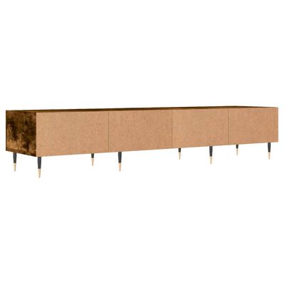 vidaXL Meuble TV chêne fumé 150x36x30 cm bois d'ingénierie