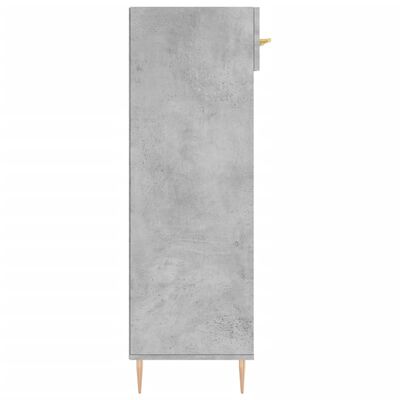 vidaXL Armoire à chaussures gris béton 60x35x105 cm bois d'ingénierie