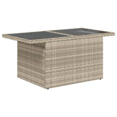 vidaXL Salon de jardin avec coussins 7 pcs gris clair résine tressée