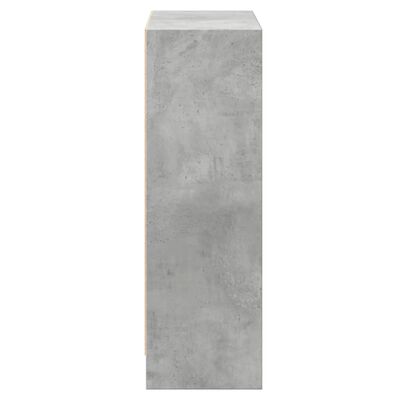 vidaXL Bibliothèque Gris béton 60x24x76 cm Bois d'ingénierie