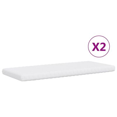 vidaXL Lit de jour et gigogne et matelas gris clair 100x200 cm velours