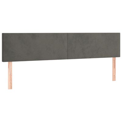 vidaXL Sommier à lattes de lit et matelas Gris foncé 200x200cm Velours