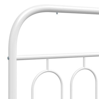 vidaXL Tête de lit métal blanc 100 cm