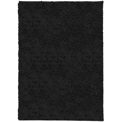 vidaXL Tapis shaggy PAMPLONA poils longs moderne noir 200x280 cm