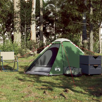 vidaXL Tente de camping à dôme 2 personne vert imperméable