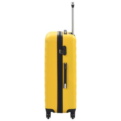 vidaXL Valise rigide 3 pcs Jaune ABS