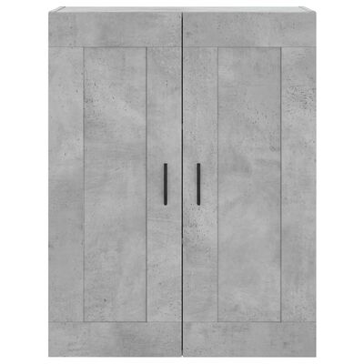 vidaXL Buffet haut Gris béton 69,5x34x180 cm Bois d'ingénierie