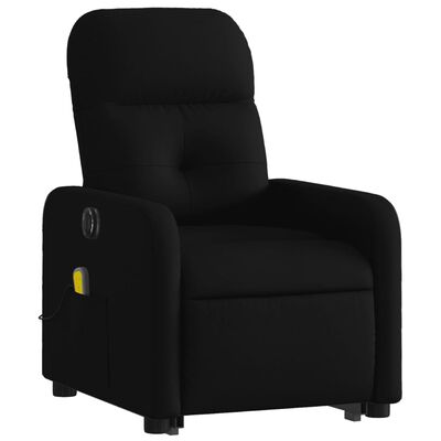 vidaXL Fauteuil inclinable de massage électrique Noir Tissu