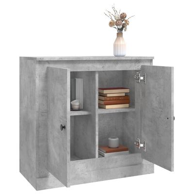 vidaXL Buffet gris béton 70x35,5x67,5 cm bois d'ingénierie