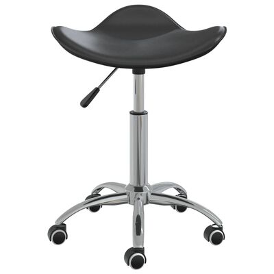 vidaXL Chaise pivotante à manger Noir Similicuir