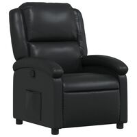 vidaXL Fauteuil inclinable Noir Similicuir