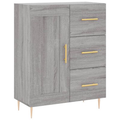 vidaXL Buffet haut Sonoma gris 69,5x34x180 cm Bois d'ingénierie