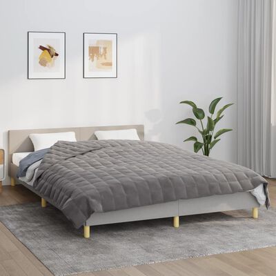 vidaXL Couverture lestée Gris 220x240 cm 11 kg Tissu