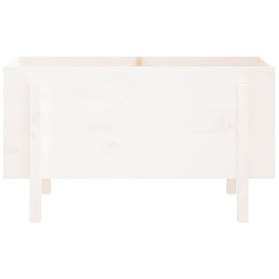 vidaXL Lit surélevé de jardin blanc 101x50x57 cm bois de pin massif