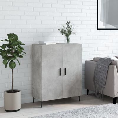 vidaXL Buffet gris béton 69,5x34x90 cm bois d'ingénierie