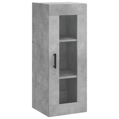 vidaXL Buffet haut Gris béton 34,5x34x180 cm Bois d'ingénierie