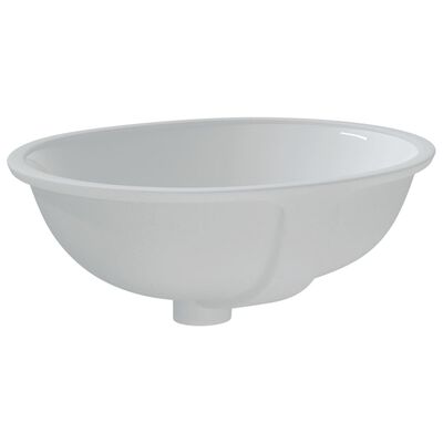 vidaXL Évier de salle de bain blanc 49x40,5x21 cm ovale céramique