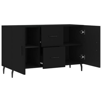 vidaXL Buffet noir 100x36x60 cm bois d'ingénierie