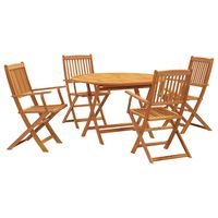 vidaXL Ensemble à manger de jardin 5 pcs Bois d'acacia solide