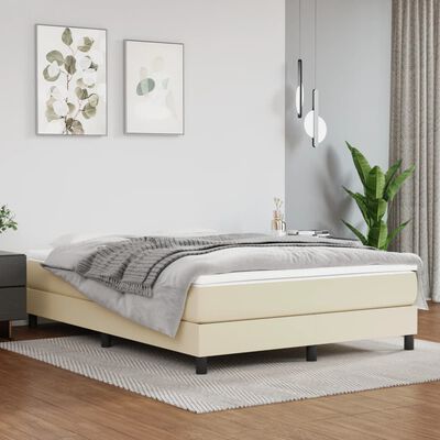 vidaXL Matelas de lit à ressorts ensachés Crème 140x190x20 cm