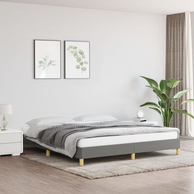 vidaXL Cadre de lit sans matelas gris foncé 180x200 cm tissu