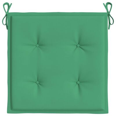 vidaXL Coussins de chaise jardin lot de 4 vert 50x50x3 cm tissu oxford