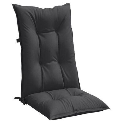 vidaXL Coussins de chaise à dossier haut lot de 6 anthracite mélangé