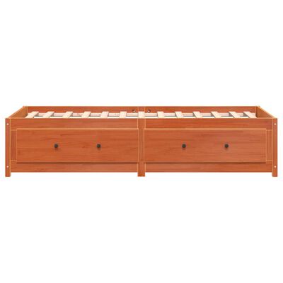 vidaXL Lit de jour sans matelas cire marron 75x190 cm pin massif