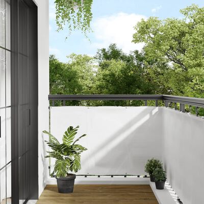 vidaXL Écran de balcon blanc 90x800 cm 100% polyester oxford