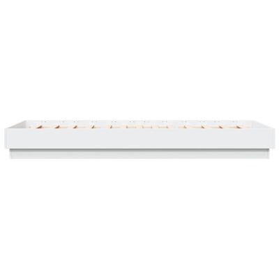 vidaXL Cadre de lit sans matelas avec lumières LED blanc 90x200 cm